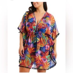Bleu Rod Beattie Multicolor Tropical Print Cover-Up